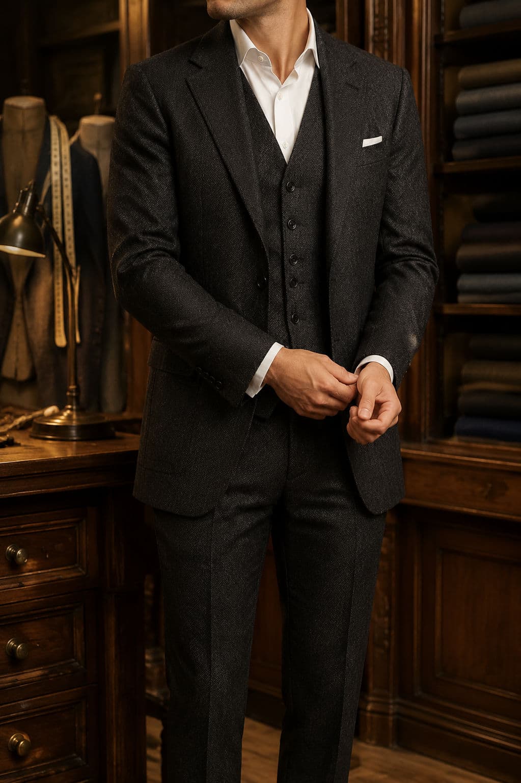 Burgundy Peak Lapel
