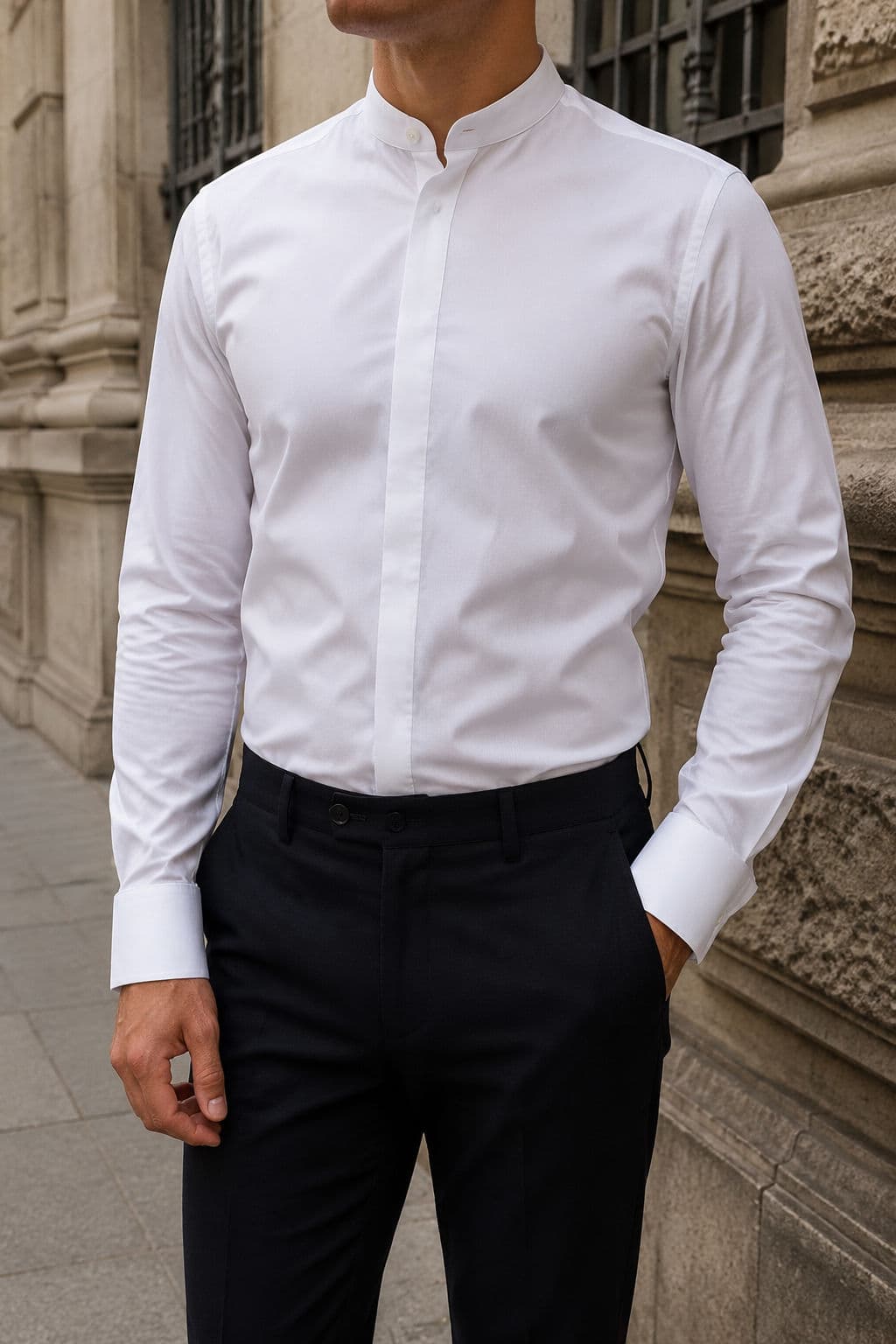 Nehru Collar Charcoal